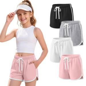 lot 551 image: Halfchet 4 Pack Girls Athletic Dolphin Shorts, 4-Color, 15-16 Years - Retail $6,672