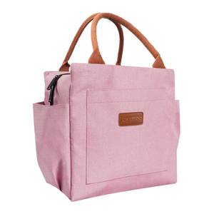 lot 559 image: Joymee Insulated Lunch Bag For Women Reusable Leakproof - Light Pink - Retail $20
