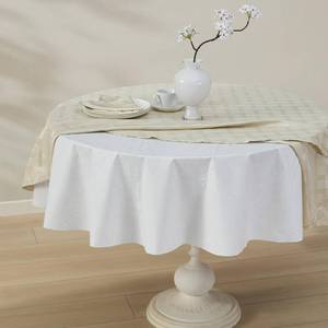 lot 561 image: Newbridge Quilted Waterproof Cut to Fit Table Pad Protector with Flannel Backing, Heat Resistant, Wipe Clean, Cushioned Pad Protects Table from Spills and Scratches, 70 Inch Round - Retail $24
