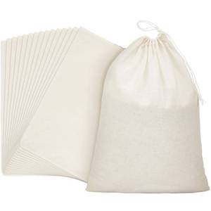 lot 566 image: Pangda 15 Pcs Muslin Bags 8x10 Inches, Cotton Drawstring Bags Gift Pouches - Retail $12