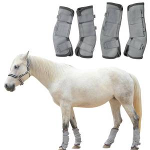 lot 569 image: PRE OWNED Horse Fly Boots, Mesh Fly Boots for Horse Set of 4, Equine Leg Protector - Retail $21