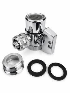 lot 570 image: Metal Faucet Diverter Adapter Compatible For Enagic Kangen Water Machines Leveluk SD 501 K8, Comes with free small adapter connector M24 to M22.