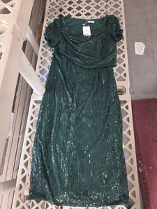 lot 571 image: GRACE KARIN Cocktail Dresses for Women Cap Sleeve Lace Dress Dark Green 2XL - Retail $47