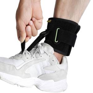 lot 577 image: Adjustable Drop Foot Brace Foot Up AFO Brace Unisex Fits for RightLeft Foot Orthosis Ankle Brace Support, Improve Walking Gait, Effective Relieve Pain for Achilles Tendon (Black) - Retail $20