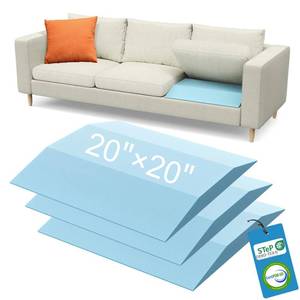 lot 592 image: Couch Cushion Support for Sagging Seat, 20x20x2 40D Firm Trapezoid Foam - Retail $23