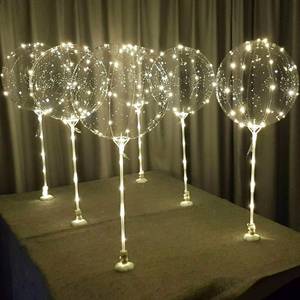lot 597 image: Lightsfever Warm White 6PC LED Light up Balloons with Sticks, DIY Decor Kit - Retail $23