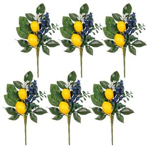 lot 602 image: Valery Madelyn 6 Packs Picks with Artificial Lemons Spring Summer Decor - Retail $38