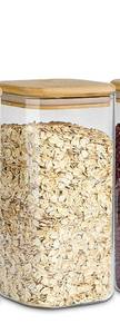lot 606 image: ComSaf Glass Storage Containers with Lids 1.6 Qt, One Pack Food Storage Jar - Retail $28