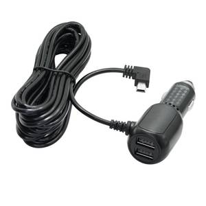 lot 624 image: 90 Degrees Dash Cam Mini USB Power Cable 11FT, Dual USB Port no for Garmin - Retail $10