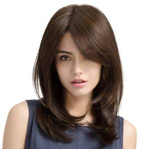 lot 641 image: HAIRCUBE Brown Wigs for Women Charming Long Curly Heat Resistant Fibre Synthetic Wig - Retail $28