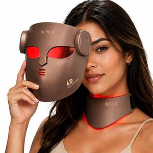 lot 668 image: Red Light Therapy Mask for Face & Neck,Wireless Red Light Mask with NIR - Retail $170