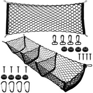 lot 680 image: Tallew 2 Pcs Car Rear Cargo Net Adjustable, 43.3 x 15.7 Inches