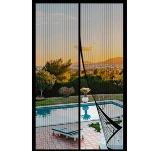 lot 687 image: METAONLY Magnetic Screen Door Mesh, Works for Patio, Sliding Door, Keeps Bug Mosquito Out, Fresh Air Flow, Fits 32 x 80 Door - Curtain Size 34 x 82, Black - Retail $10