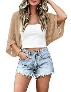 lot 708 image: Womens Summer Cardigan Lightweight Crochet Knit Shrug Cover Up for Dresses - Retail $20