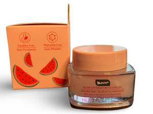 lot 711 image: b.pure Glow Up Night Moisturizer With Watermelon Extract and Niacinamide 2 oz - Retail $5