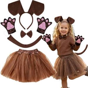lot 738 image: Kirei Sui Dachshund Costume for Girls, Puppy Dog Accessories,Brown - Retail $18