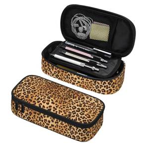 lot 755 image: PAUSEBOLL Leopard Print Pencil Case for Girls and Kids Cute Pen Box Pouch Cheetah Print Pencil Bag with Double Zipper, Portable Pencil Pouch for School Office Supplies - Retail $14