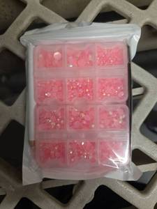 lot 767 image: Dark Pink AB Resin Rhinestones for Crafting 2mm 3mm 4mm 5mm 6mm Flatback Jelly Resin Stones Gems No-Hotfix Diamonds Charms Supplies for Nails Face Eyes Makeup Body Tumblers Mugs DIY Crafts Decor Shoes - Retail $2,385