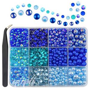 lot 775 image: 3mm 4mm 5mm Resin Rhinestones and 6mm 8mm Flatback Pearls for Bedazzling Crafting Mixed Sizes for Nails Tumblers Bottles DIY Crafts Shoes Phones - Retail $2,307