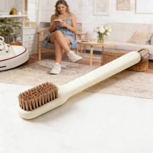 lot 776 image: 10 Inch Cream Color Rotatable Shoe Cleaning Brush, Soft Bristle Long Handle Laundry and Shoe Washing Multi-Purpose Cleaning Brush, Plastic Material - Retail $112,926