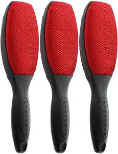 lot 811 image: Evercare Magik Brush with Black Handle- Double-Sided Lint Remover Brush, Pet Hair and Dust Cleaner for Clothing, Bedding, Upholstery - Trusted Fabric Lint Roller, Reusable Lint Brush (3-Pack) - Retail $16