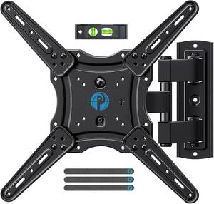 lot 815 image: Pipishell Full Motion TV Wall Mount for 26��65 inch TVs up to 80 lbs - Retail $23