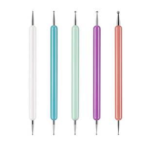 lot 826 image: 5 Pcs Pattern Tracing Stylus, Ball Embossing Stylus for Transfer Paper, Tracing Tools for Drawing, Embossing Tools for Paper, Art Dotting Tools for Nail Art, Ball Tip Clay Tools Sculpting Stylus - Retail $6