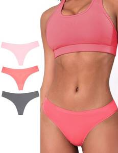 lot 827 image: BUBBLELIME Women Low Rise Thong Panties No Show SET29 XS - Retail $12