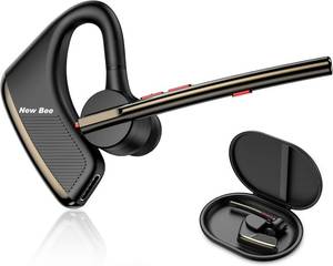 lot 847 image: New Bee Bluetooth Earpiece V5.2 Wireless Headset 24Hrs Talktime Black - Retail $33