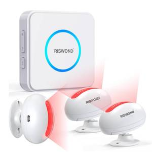lot 852 image: Motion Sensor Door Chime, Wireless Motion Alarm Indoor for Business Entry - Retail $39