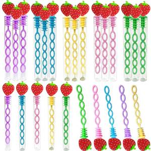 lot 858 image: 24 pcs Bulk Mini Strawberrys Bubble Wands, Kids Party Favor - Retail $12
