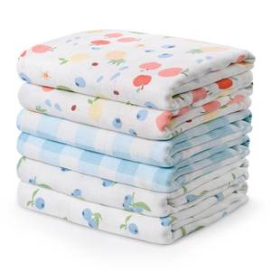 lot 880 image: GLLQUEN BABY Receiving Blankets Muslin Swaddle Blanket for Newborn Girl Boy - Retail $21