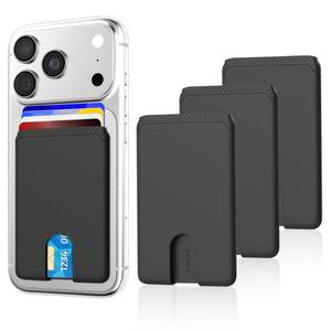 lot 905 image: Senose Phone Card Holder, Silicone Anti Slip Out Phone Wallet Stick On - Retail $8