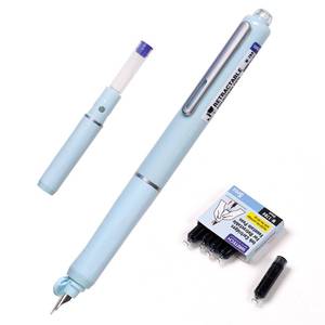 lot 924 image: WRITECH Retractable Fountain Pen Clictek Black Ink Fine Nib Smooth Writing with 5 Ink Cartridges