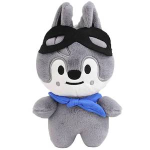 lot 949 image: Outofgas Mini Wolf Chan Pilot Plushie, 3rd Fan Meeting Doll with Sunglasses, 3.9 inch Cute Stuffed Animal for Fans Gift - Retail $15
