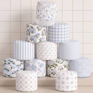 lot 987 image: Dunzoom 12 Pcs Decorative Toilet Paper Cover Fit Roll 5.1 x 4.3 in Reusable - Retail $22