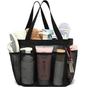 lot 1031 image: Fammart Mesh Shower Caddy Portable, Shower Bag College Dorm Room Essentials - Retail $7