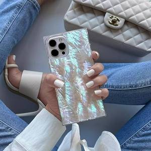 lot 1038 image: Flaunt Official Square iPhone 15 Pro Case - Mother of Pearl - Retail $94