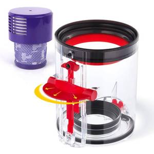 lot 1048 image: Upgraded Dust Bin Compatible with Dyson V10 Vacuum Cleaner Canister - Retail $47