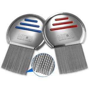 lot 1060 image: Lice Comb - (Pack of 2) Stainless Steel Comb and Effective Anti-Lice Treatment, Best Results for Children and Adults - Retail $10