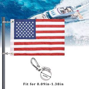 lot 1065 image: FLAGMESAGE Boat Flags, USA Flag with 4 Pole Kits, Boat Accessories - Retail $19