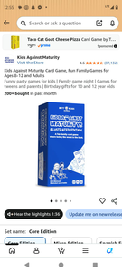 lot 5 image: Nutt Heads Brands Kids Against Maturity Illustrated Edition Card Game