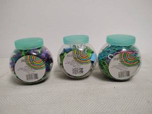 lot 22 image: Office Supply Lot Push Pins 120pc Binder Clips 25pc Paper Clips 180pc