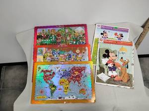 lot 23 image: Childrens Lift & Learn Frame-Tray Puzzles Lot 5 Puzzles