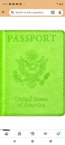 lot 54 image: Passport Holder Travel Wallet United States Document Organizer