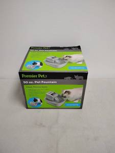 lot 90 image: Premier Pet 50 oz. Pet Fountain with Carbon and Foam Filters