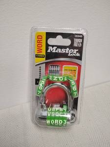 lot 127 image: Master Lock 1534D Word Combo Padlock 1-18 inch