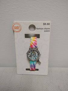 lot 141 image: Wonder Nation Fashion Charm Watch Unicorn Rainbow Strap WN1006HC
