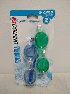 lot 142 image: Dolfino Child Goggles 2 Pack Tinted Lenses Latex Free