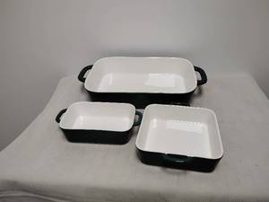 lot 175 image: Sweejar Baking Dish Set 3-Piece Rectangular with Handles